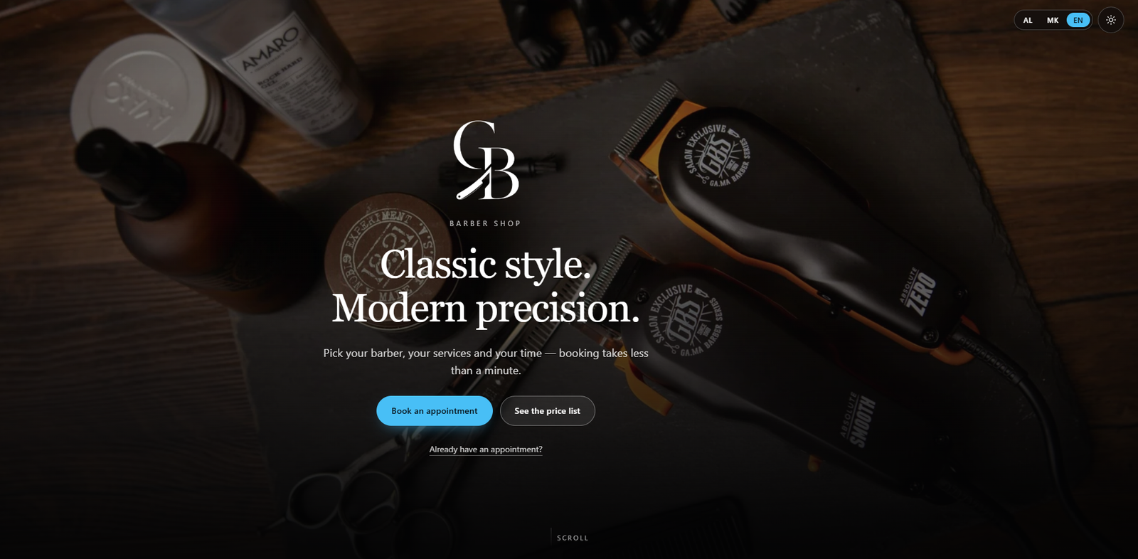 Gentleman Barber website